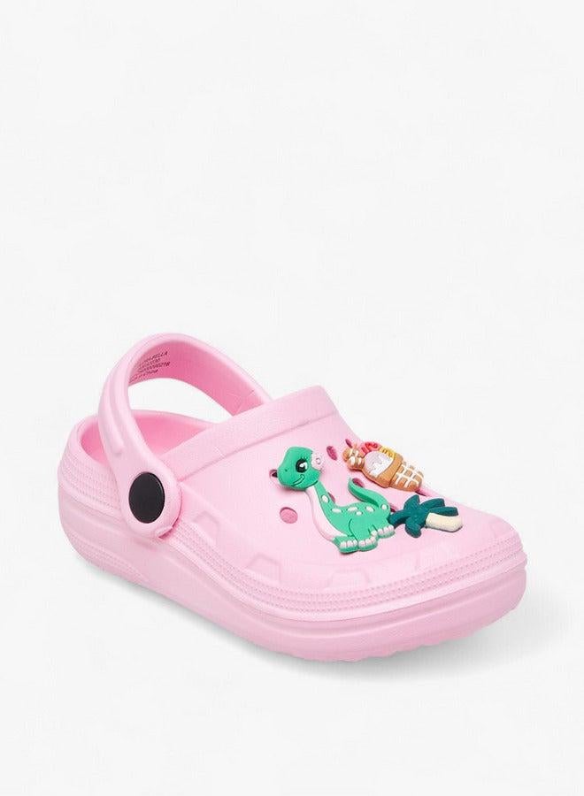 Flora Bella By Shoexpress Dinosaur Accent Clogs with Backstrap - Image 1