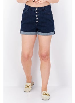 INC Women Plain  Denim Shorts, Navy  - Image 1