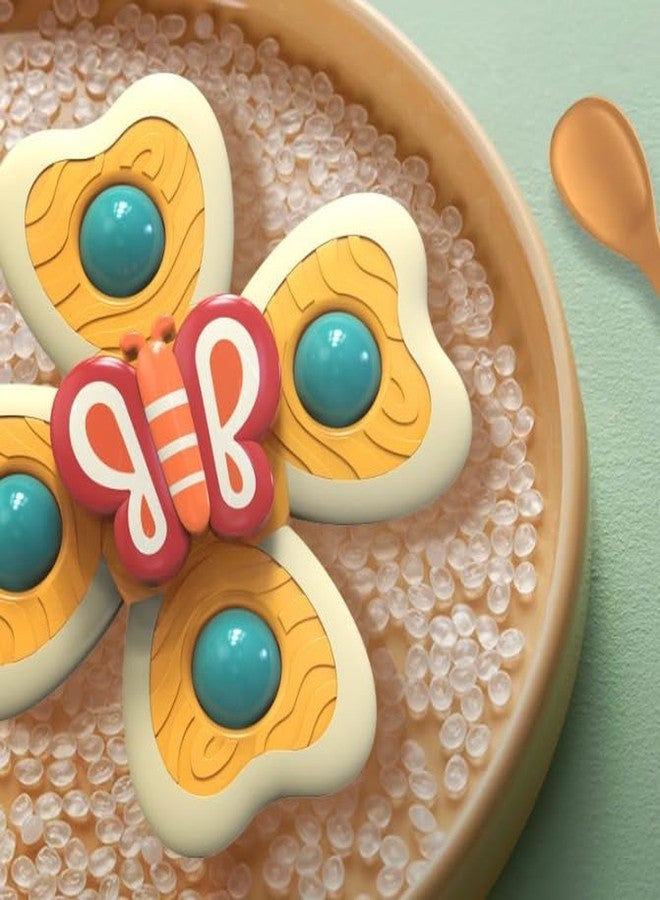 OANGO Silicone Suction Cup Flower Spinning Bath Toy for Infants & Toddlers, Sensory Fidget Bath Toys for Kids, Learning Toys for Boys & Girls 3 pcs (Random Color) - Image 4