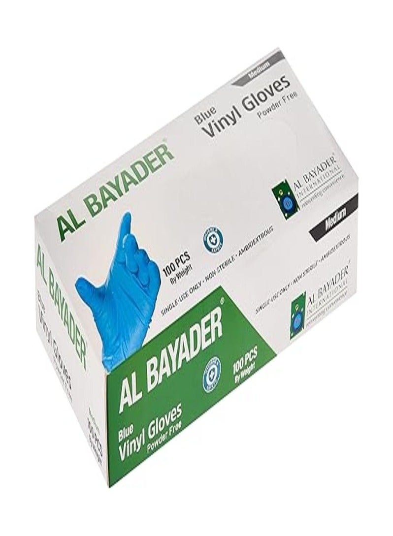 Al Bayader Large Vinyl Gloves - powder free 100 per pack