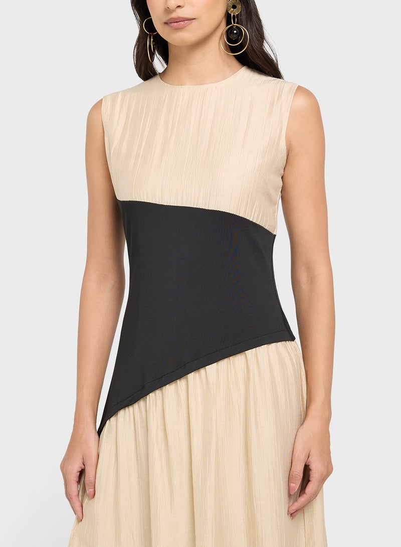 ELLA Sleeveless Colorblock Dress - Image 3