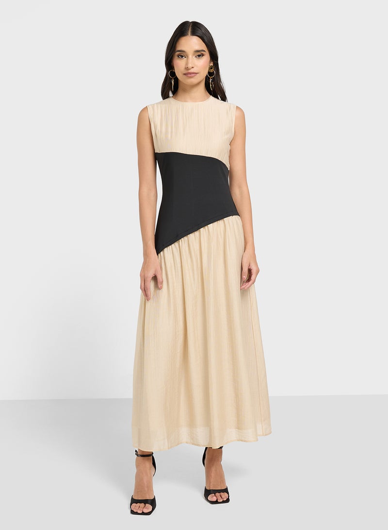 ELLA Sleeveless Colorblock Dress - Image 4