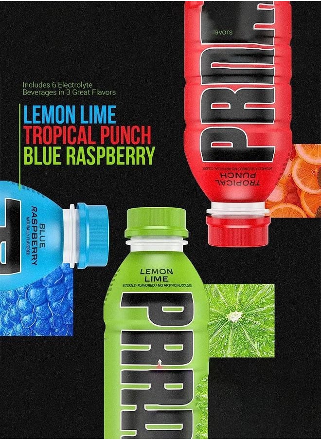 prime_hydration_drink - Prime Hydration Drink Bottle naturally Flavored with Zero Sugar, Boost Energy and Caffeine Free 1 Lemon Lime1 Blue Raspberry 500 ml +500 ml - Image 1