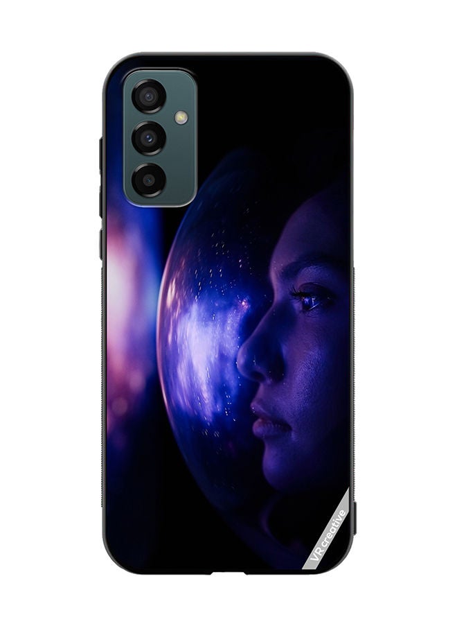 VR CREATIVE Protective Case Cover For Samsung Galaxy M23 Woman Astronaut In Space On Planet Orbit Design Multicolour - Image 1