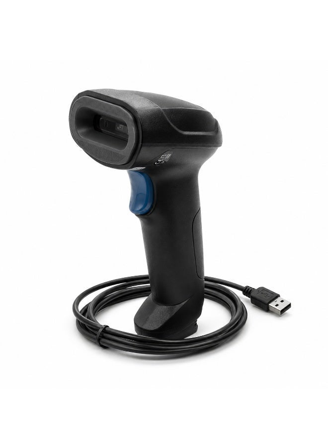 BASEET BAS-139 Wired USB 2D Barcode Scanner Handheld Laser Reader for Retail POS, Supermarket, Pharmacy & Warehouse Use - Image 1