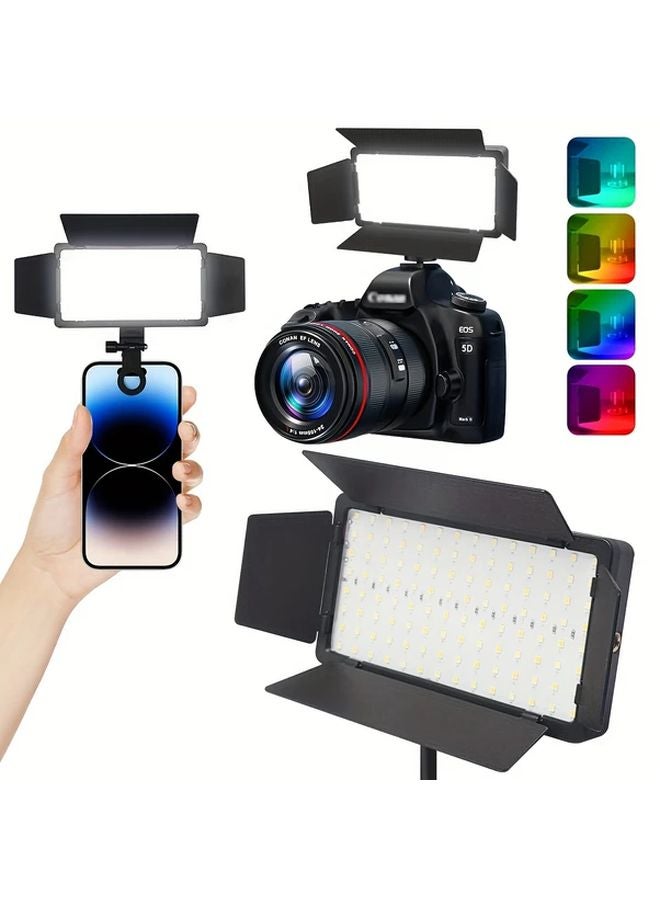 6 Inch LED Square Ring Light With Adjustable Clamp USB Rechargeable RGB Warm Neutral Cool - Image 2