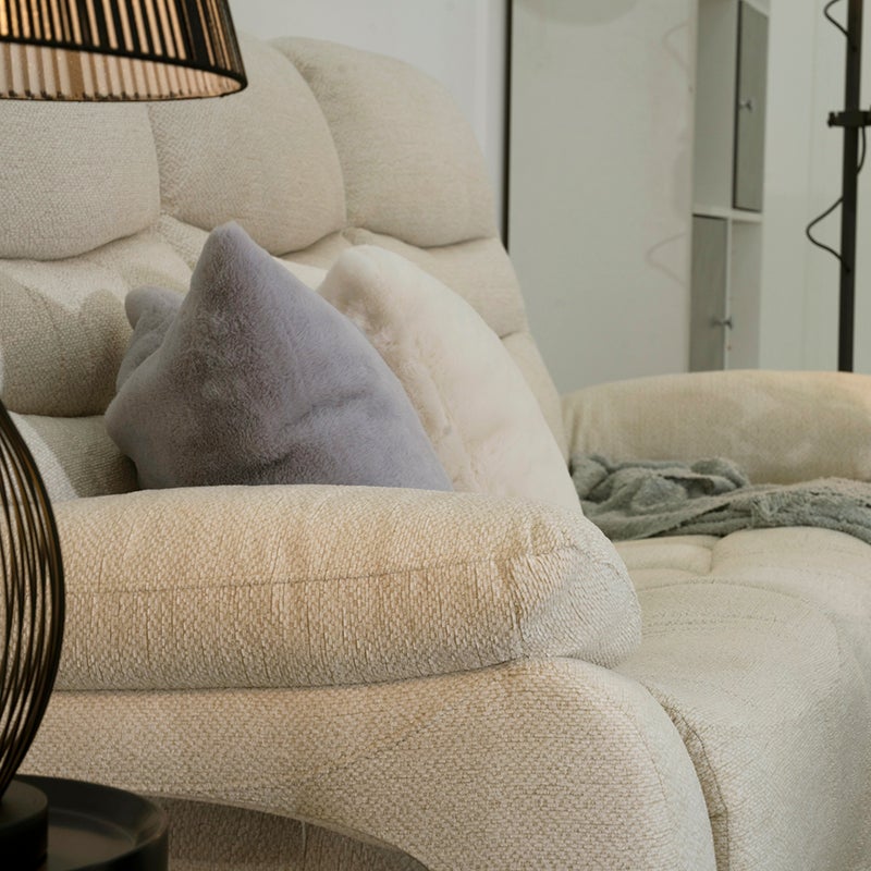 ROYAL FURNITURE Manhattan Electric Recliner Sofa Set - Beige - Image 4