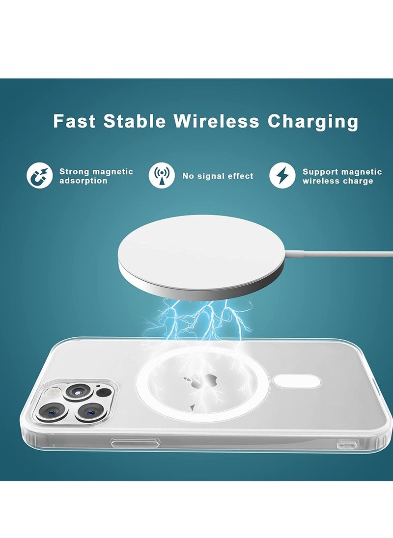 Raxoom iPhone 13 Clear Case with Magsafe Magnetic Wireless Charging Compatible Transparent Cover - Image 2