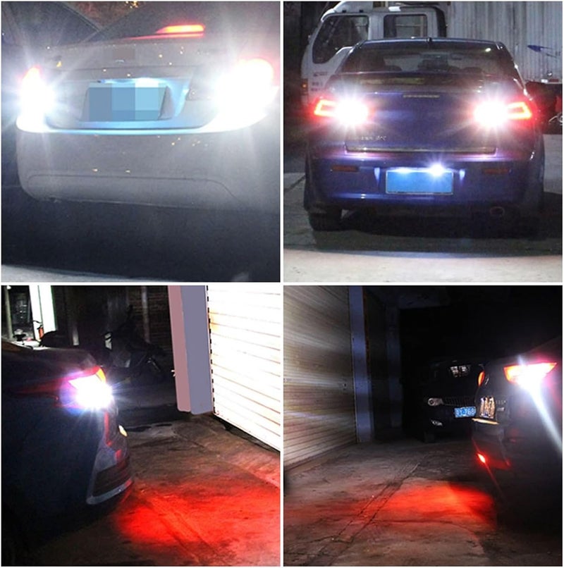 QASULER 2x LED Light Bulb Reverse Lamp P21W BA15S - Image 5