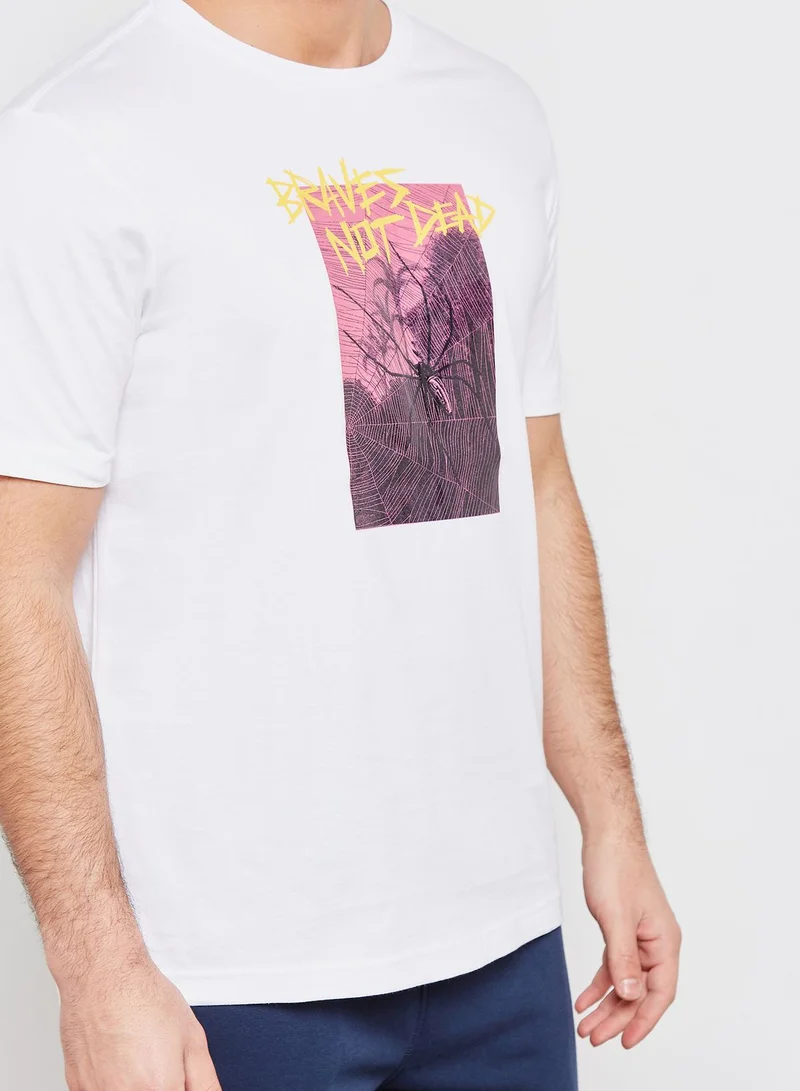 DIESEL Braves not Dead T-Shirt