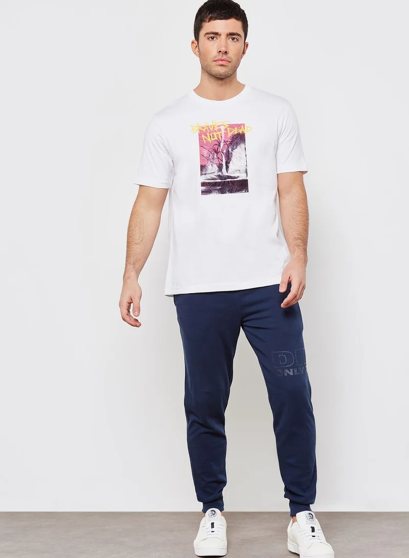 DIESEL Braves not Dead T-Shirt
