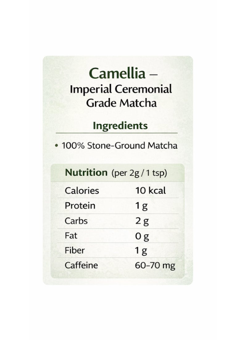 Camellia Imperial Ceremonial Grade Matcha - Image 2