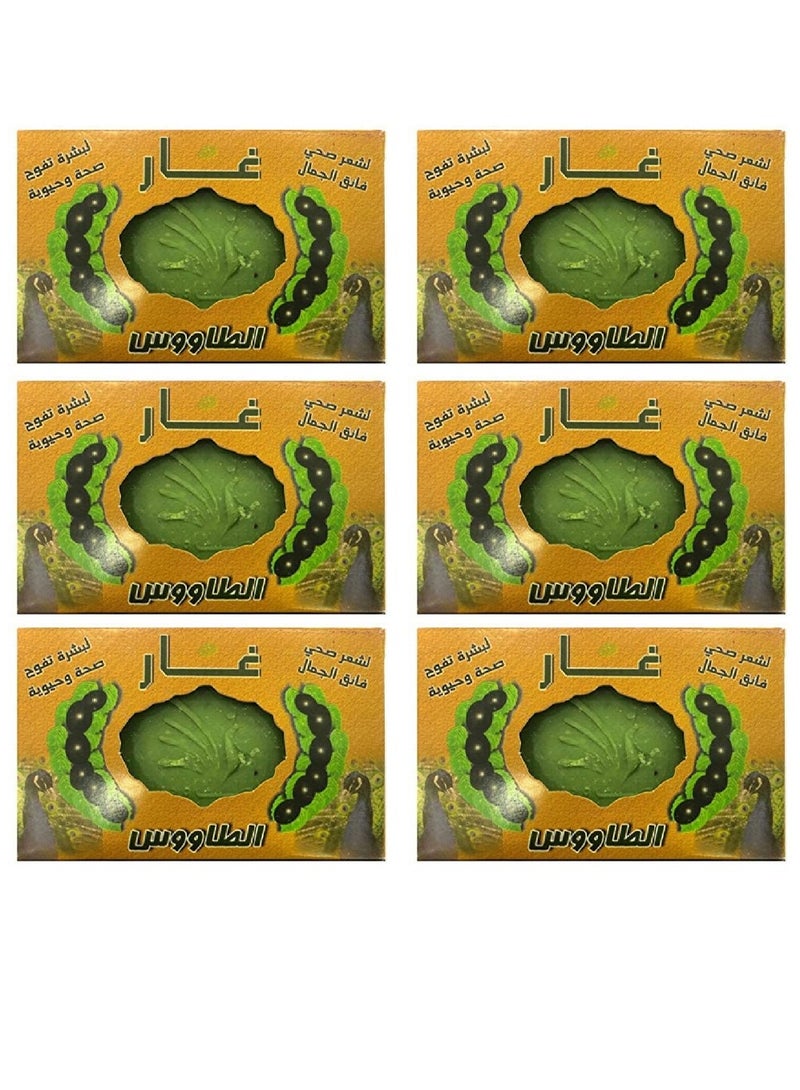 صابون غار الطاووس 6 قطع