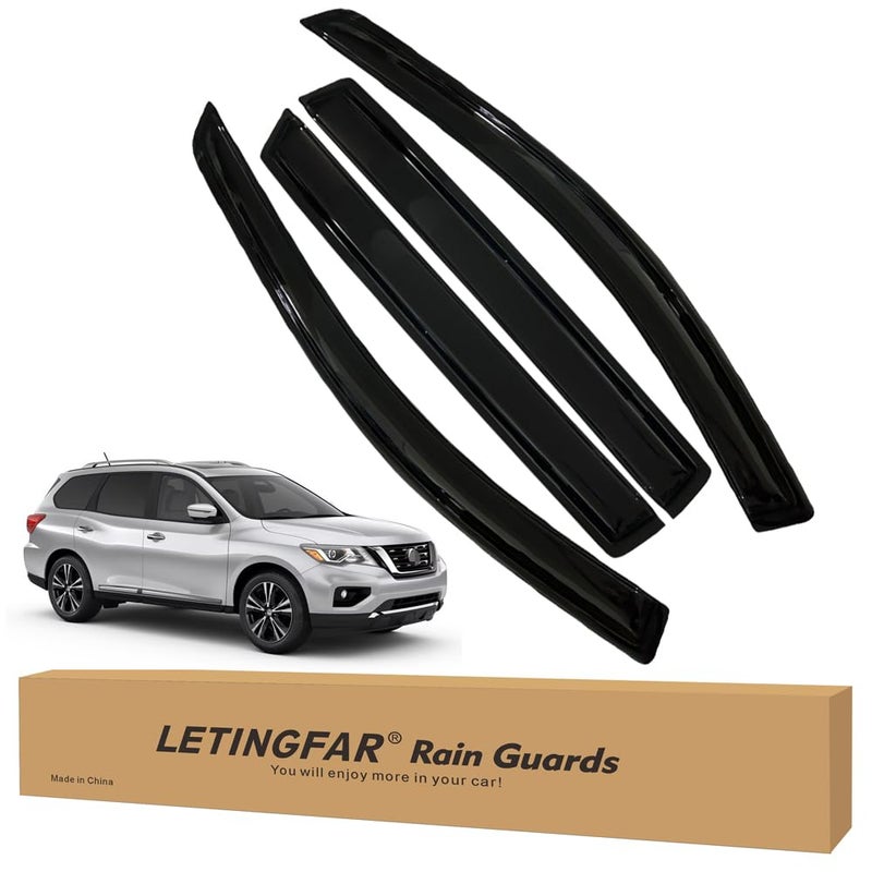 Tapeon Rain Guards for 20132016 Nissan Pathfinder for 20132016 Nissan Pathfinder AccessoriesSide Vent Visors Shades Window Deflectors for Nissan Pathfinder