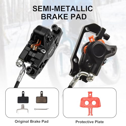 Cloudpower E-Bike Hydraulic Disc Brake Set Electric Power Control Shifter, Aluminum Front 140/160mm Rear 160/180mm Brake Rotors, Left/Right-Front/Rear Braking Direction For Scooter And Motorcycle(front+rear) - Image 5
