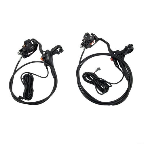 Cloudpower E-Bike Hydraulic Disc Brake Set Electric Power Control Shifter, Aluminum Front 140/160mm Rear 160/180mm Brake Rotors, Left/Right-Front/Rear Braking Direction For Scooter And Motorcycle(front+rear) - Image 1