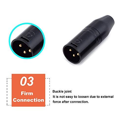 Ancable 3.5mm to XLR, Ancable 2-Pack 3.5mm Stereo TRS Mini-Jack Female to 3-Pin XLR Male Microphone Adapter, Audio Converter for Camcorders, Recorders, Mixers - Image 5