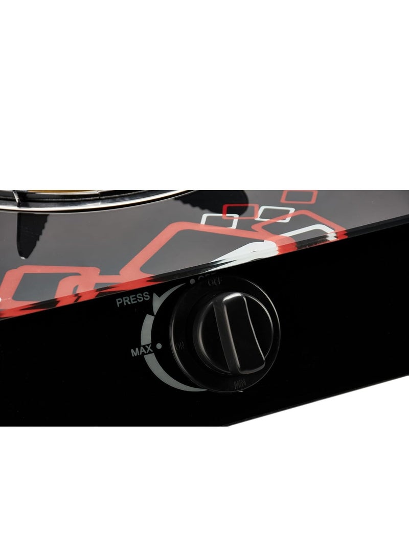 Microplus - Two Burner Gas Stover w/ Auto Ignition | Glass Top | Compact Design | PS-8006 | Kitchen Appliances | - Image 1