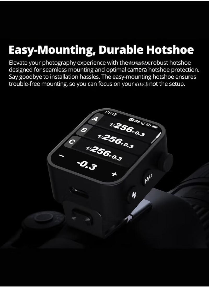 Godox - X3C Wireless Trigger Transmitter, 2.4G TTL Flash Trigger With Built In Lithium Battery, Portable Touch Screen Flasher Trigger With TCM Conversion, (X3C, For Canon Camera) - Image 1