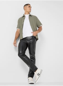 TOPMAN Button Through Plisse Shirt  - Image 4