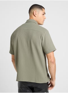 TOPMAN Button Through Plisse Shirt  - Image 2