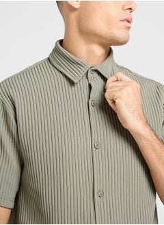 TOPMAN Button Through Plisse Shirt  - Image 3