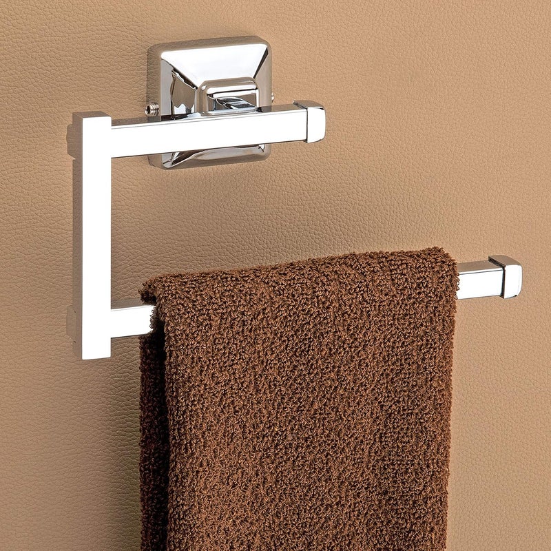 plantex Plantex Stainless Steel 304 Grade Towel Rack with Stainless Steel 304 Grade Squaro Bathroom Accessories Set 5pcs (Towel Rod/Napkin Ring/Tumbler Holder/Soap Dish/Robe Hook)  - Image 4