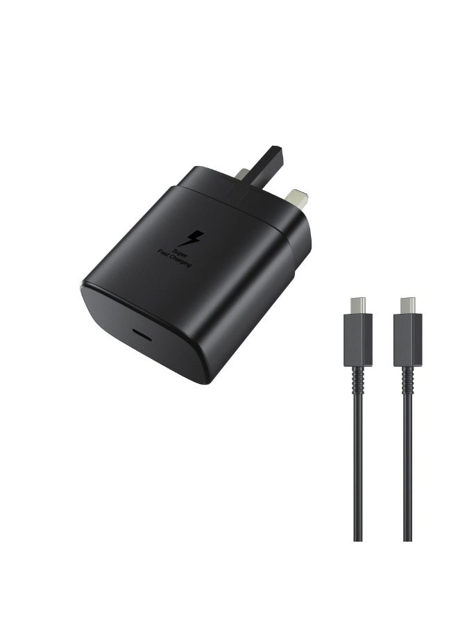 AVOO Fast Charger with Charging Cable 45W — Compatible with S23 Ultra, S23 Plus, S23, S22 Ultra, S22, S21 Ultra, S21, S21, A54, A53, A52, and A32 – 45W Power with Type-C Cable. - Image 1