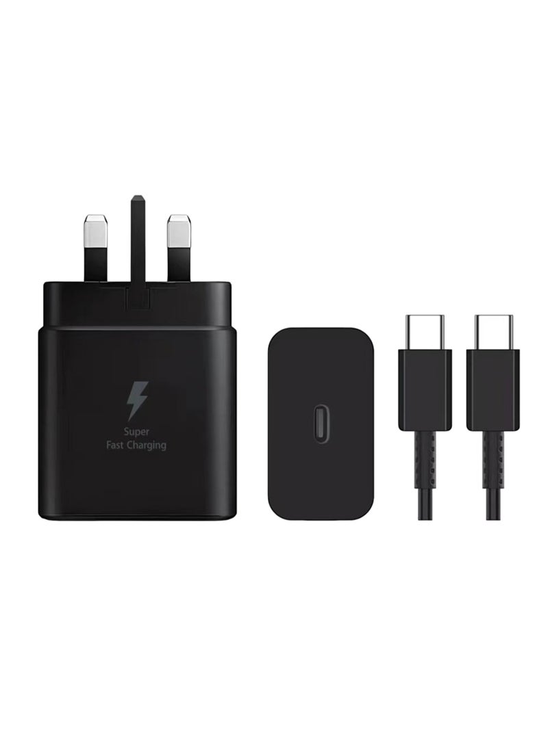 AVOO - Fast charger for Samsung Galaxy, charger head with 45W charging cable, compatible with S23 Ultra, S23 Plus, S23, S23, S22 Ultra, S22, S21 Ultra, S21, S21, A54, A53, A52, A32 - 45W with Type-C cable. - Image 1