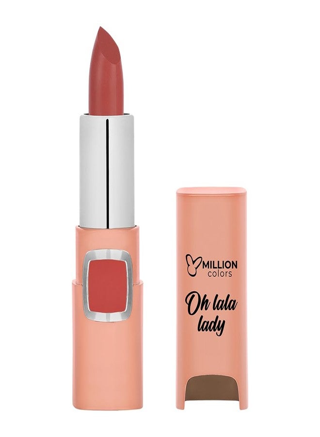 Million Colors Oh Lala Lady Bullet Lipstick | Long-Lasting Creamy Matte Finish | Enriched with Vitamin E & Castor Oil | Nourishing & Moisturizing | 3.5g (Terra Cotta 16) - Image 1