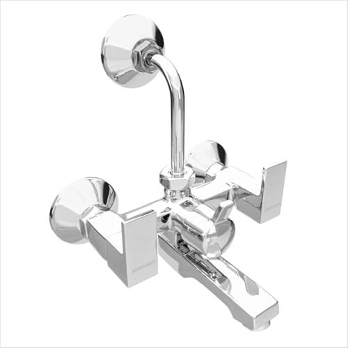 Johnson Bathrooms Johnson Nova Wall Mixer 2 in 1 with Bend Pipe | Space Saving | Provision for Hot & Cold Water| Versatile Faucet for Kitchens and Bathrooms| 10 Years Warranty - Image 1