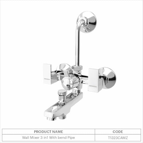 Johnson Bathrooms Johnson Nova Wall Mixer 2 in 1 with Bend Pipe | Space Saving | Provision for Hot & Cold Water| Versatile Faucet for Kitchens and Bathrooms| 10 Years Warranty - Image 5