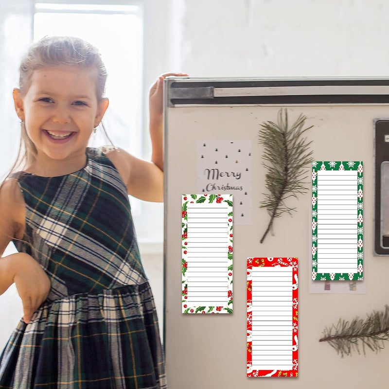 كلاراكو دفاتر ملاحظات مغناطيسية لقائمة المهام لعيد الميلاد مكونة من 6 قطع، ودفتر ملاحظات لعيد الميلاد، ولوحة ورقية مغناطيسية، ولوحة قائمة التسوق للبقالة، ولوحة تذكير بالثلاجة، ولوحة ملاحظات، ولوحة خدش - Image 5