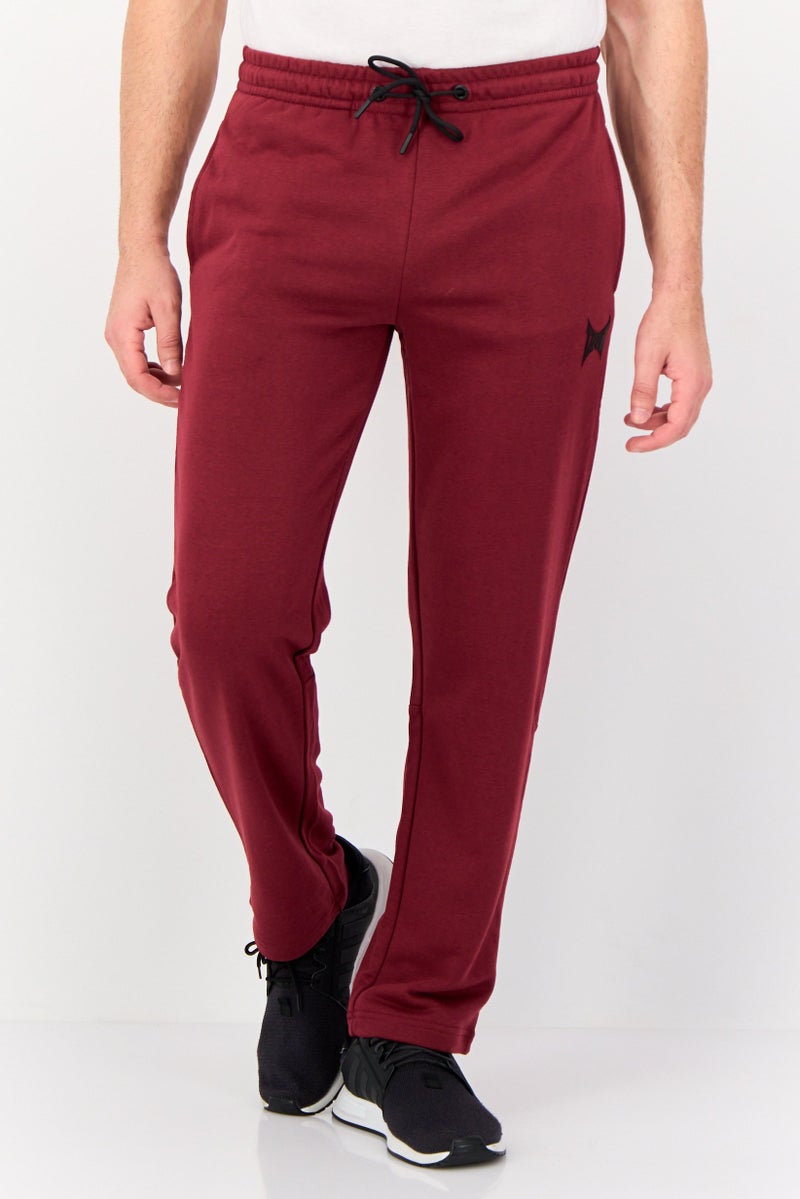 TapouT Men Sportswear Fit Brand Logo Outdoor Sweatpants, Maroon  - Image 1