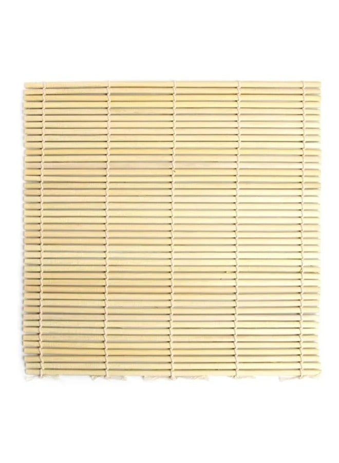 Square Sushi Mat Beige/White 9x9inch - Image 1