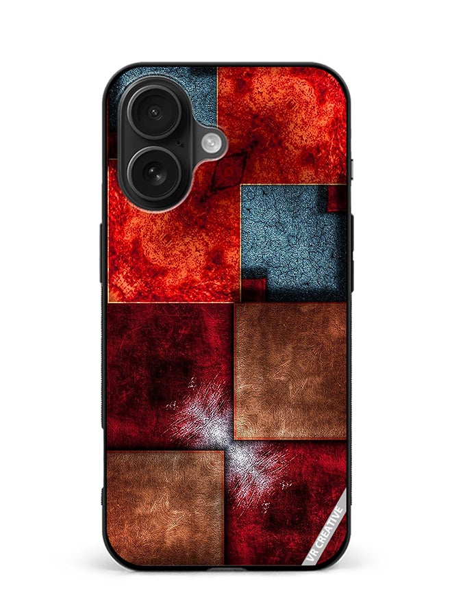 Protective Case Cover For Apple iPhone 16 Plus Abstract Design Multicolour