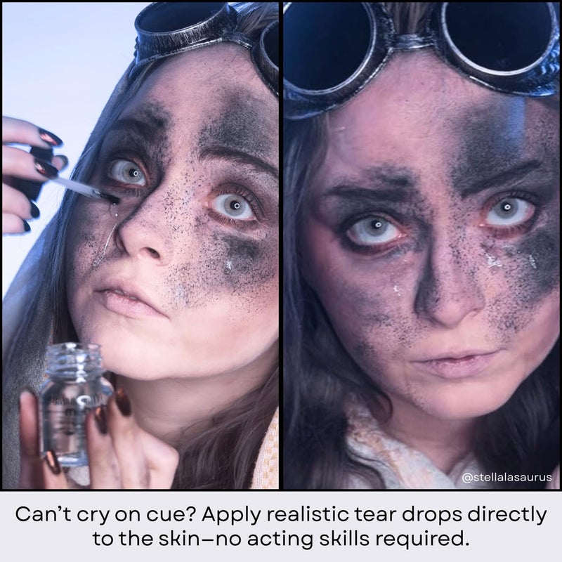 Mehron Makeup Sweat & Tears | Professional Special Effects Liquid for Fake Tears and Sweat 1 fl oz (3 g) - Image 4