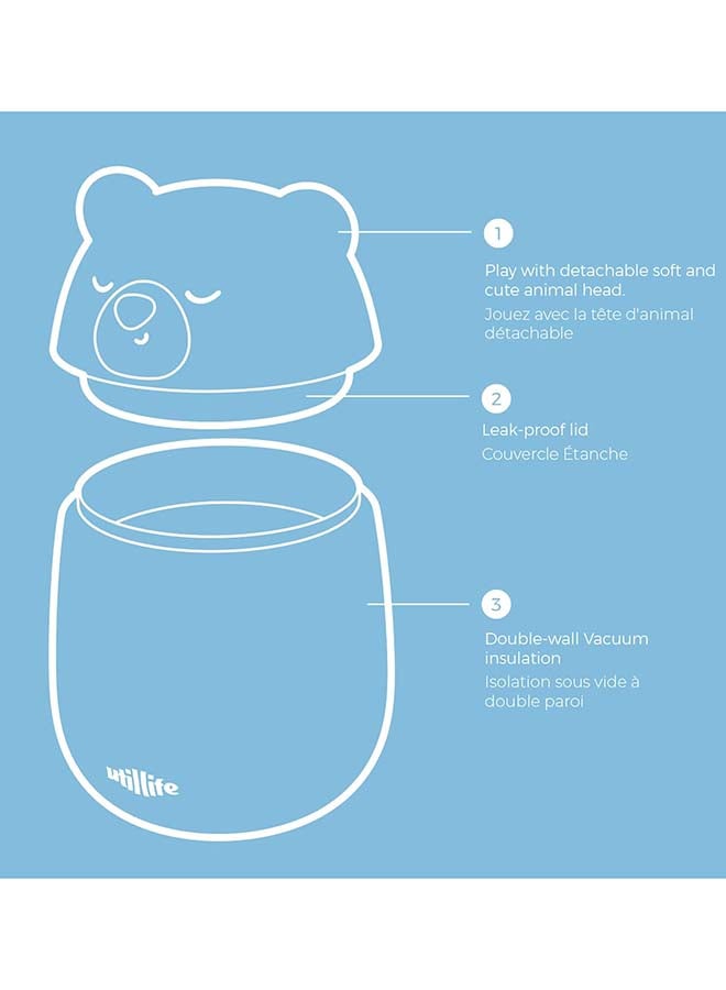 Utilife Zoofiesta Kids Insulated Food Jar - Polar Bear - Vacuum Thermos for Hot & Cold Meals - Image 3