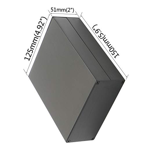 JIUWU 125x51x150 mm Aluminum Box DIY Project Enclosure Surface Drawing Process Split Case for PCB Audio Amplifier Power Supply - Image 2