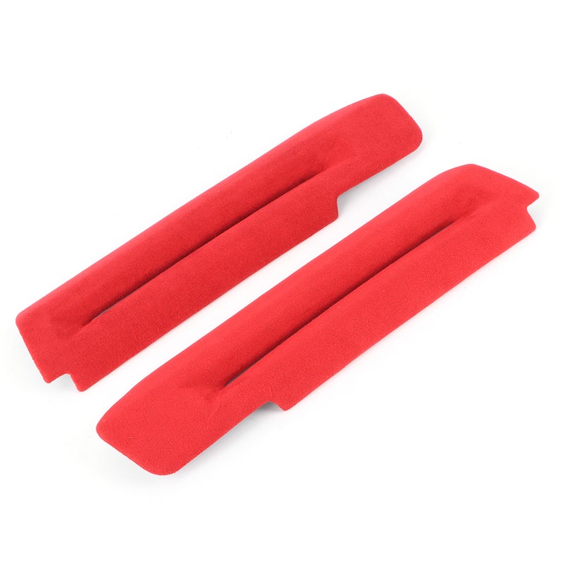 Suede Door Armrest Cover Decor Interior Panel Trim Fit for Ford Mustang 2015‑2020Bright Red - Image 4