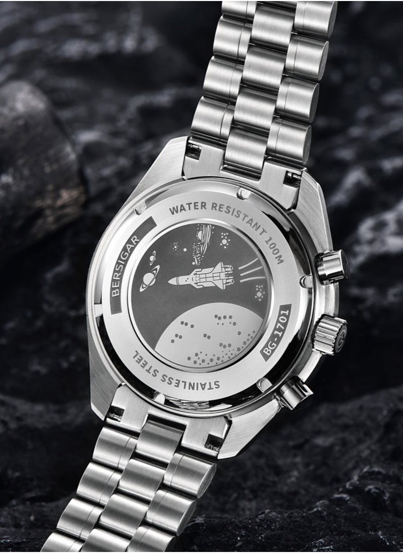 بيرسيجار ساعة Bersigar BG-1701 Ocular Luxury Design مقاومة للماء من الفولاذ المقاوم للصدأ  - Image 5