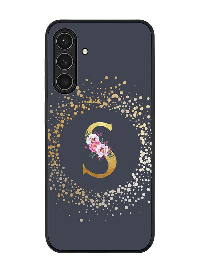Stylizedd For Samsung Galaxy A26 5G Case,Slim fit Camera Protection, Shockproof Thin Phone cover  - Custom Monogram Floral - S  (Grey ) - Image 1