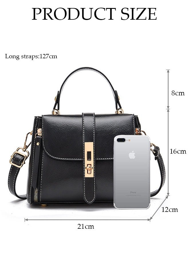 DUNISO Women's Vintage Tote Bag Handbags with Large Capacity Faux Leather Shoulder Bag Ladies Fashion Designer Satchel Crossbody Bag with Detachable Strap for Ladies  - Image 4