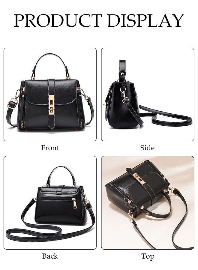 DUNISO Women's Vintage Tote Bag Handbags with Large Capacity Faux Leather Shoulder Bag Ladies Fashion Designer Satchel Crossbody Bag with Detachable Strap for Ladies  - Image 5