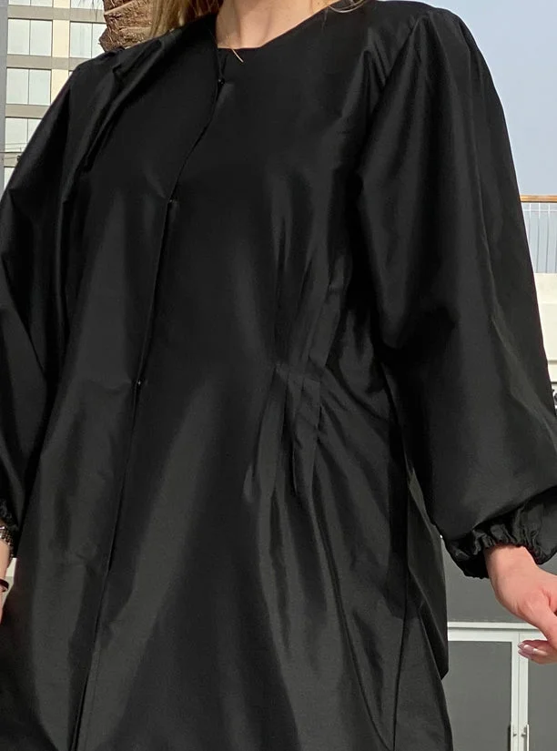Moistreet Bubble Sleeves & Gather Details  Abaya Set