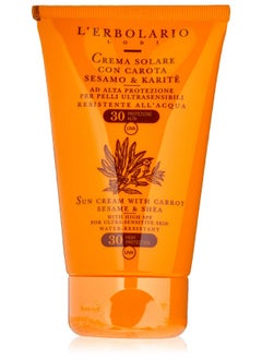 L'Erbolario Crema Solare 125Ml Carota Karitè Spf30 Alta Protezione Pelle Sensibile  - Image 1