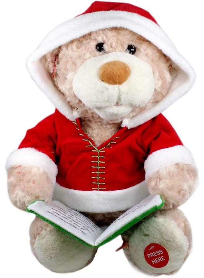 Cuddle Barn - Storytime Teddie | Animated Storytelling Holiday Bear Stuffed Animal Plush Toy Reads The Story T'Was The Night Before Christmas, 10" - Image 3