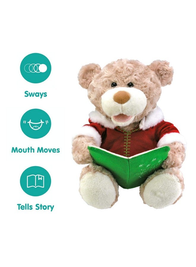 Cuddle Barn - Storytime Teddie | Animated Storytelling Holiday Bear Stuffed Animal Plush Toy Reads The Story T'Was The Night Before Christmas, 10" - Image 2