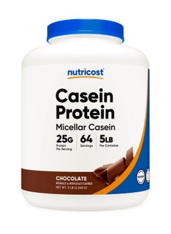 Casein Protein - Micellar Casein, Chocolate, 25 G Protein Per Serving, 64 Servings, 5 Lb Per Container Chocolate Naturally And Artificially Flavored Net Wt.5 Lb