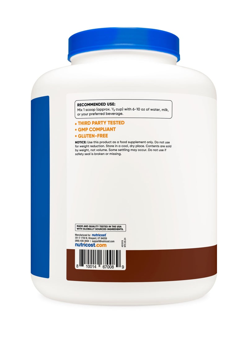 Nutricost - Casein Protein - Micellar Casein, Chocolate, 25 G Protein Per Serving, 64 Servings, 5 Lb Per Container Chocolate Naturally And Artificially Flavored Net Wt.5 Lb - Image 1